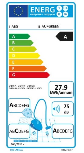 Aspirateur Electrolux - AEG - UltraFlex ZUFGREEN - Etiquette Energétique