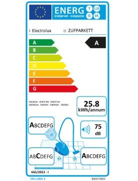 Aspirateur Electrolux - UltraFlex ZUFPARKETT - Etiquette Energétique