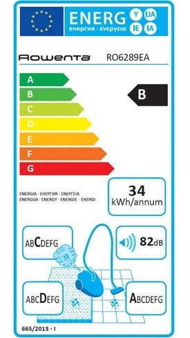 Aspirateur Rowenta - X-Trem Power Cyclonic RO6289EA - Etiquette Energetique