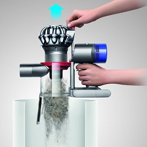 Aspirateur balai - Dyson V8 Absolute - Vidange du réservoir à poussières