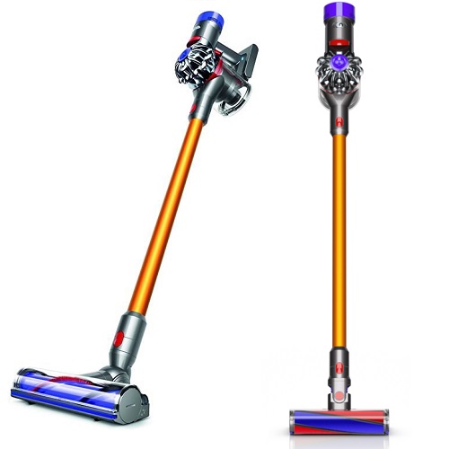 Comparatif de l'aspirateur balai Dyson V8 et du Dyson V10.