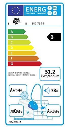 Aspirateur Dirt Devil - Beat 2.1 - Etiquette Energétique