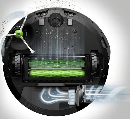 iRobot Roomba 960, aspirateur robot avec forte puissance d'aspiration, 2  brosses anti-emmêlement, idéal pour animaux, capteurs de poussière, parfait  sur tapis et sols, connecté, programmable via app : : Cuisine et  Maison